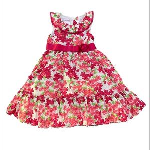 Nannette Girl Pink Floral Print Dress